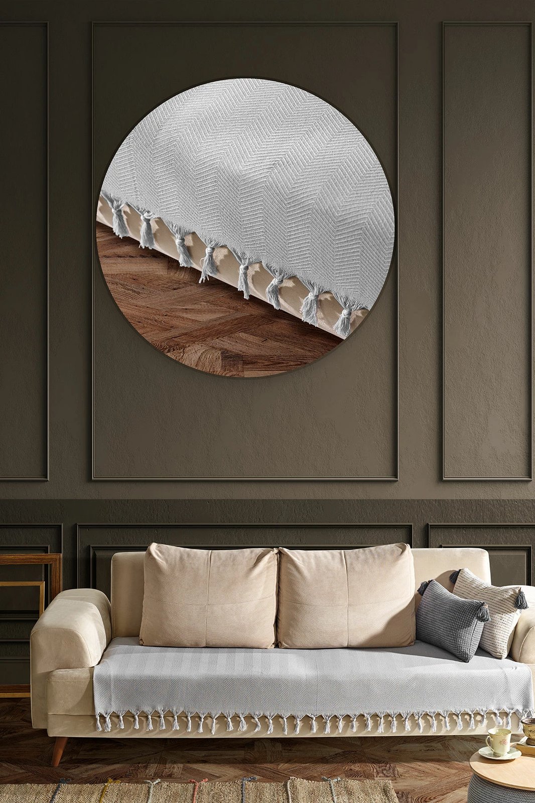 Mbulesë divani L'essentiel Asya, ngjyrë gri e çelët, 115x200cm