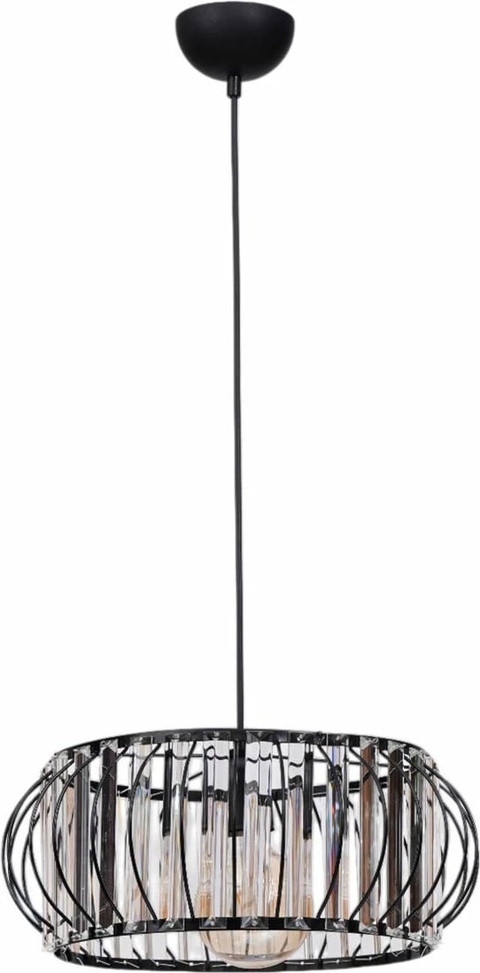 Llambë tavani Opviq, 9042-7, metal e xham, ngjyrë e zezë