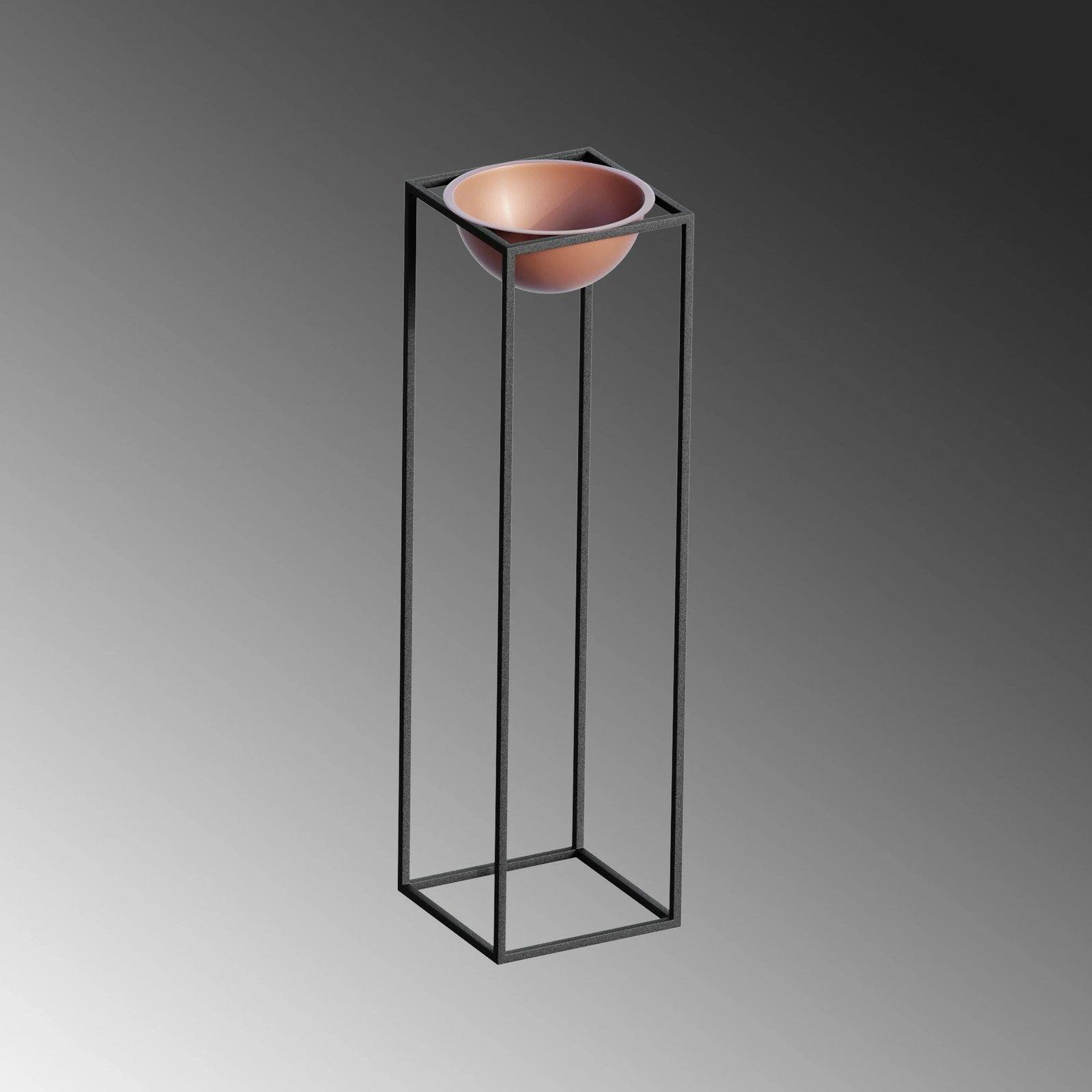 Vazo dekorative, ngjyrë e zezë dhe bakri, GED-020-B