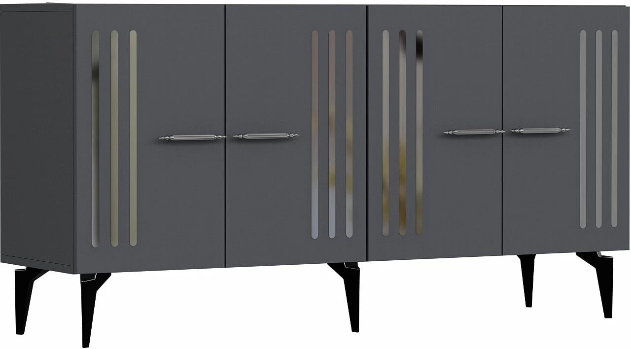 Konsol Skye Decor, anthracite, argjend