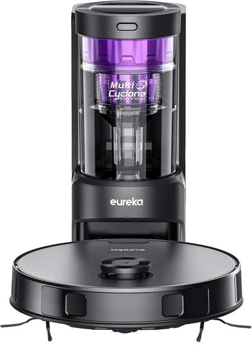 Robot pastrues EUREKA E10s me stacion vetë-shkarkues, 5200mAh, 4000Pa, i zi