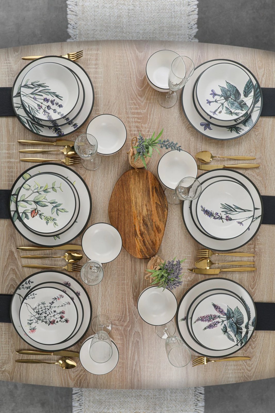 Set enësh darke prej qeramike, 24 copë, Hermia Concept, TY140524F022A29DM00MAET600