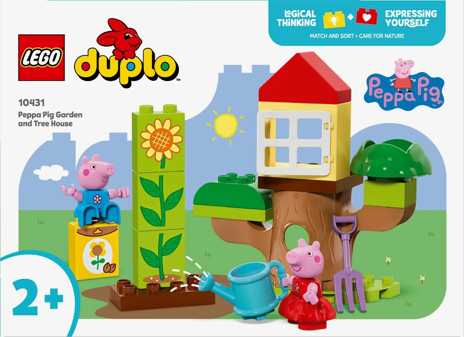 Set ndërtimi LEGO DUPLO Peppa Pig 10431, Kopshti dhe Shtëpiza në pemë, 20 pjesë