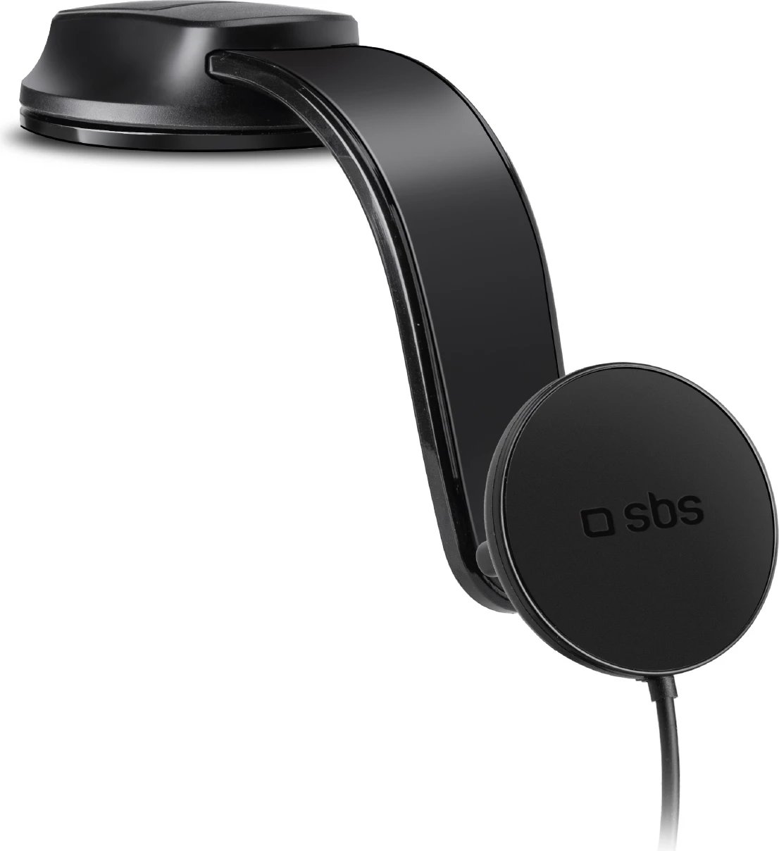 Mbajtës magnetik me karikues wireless SBS TESUPPMAG15W21, për celular, 15W, i zi