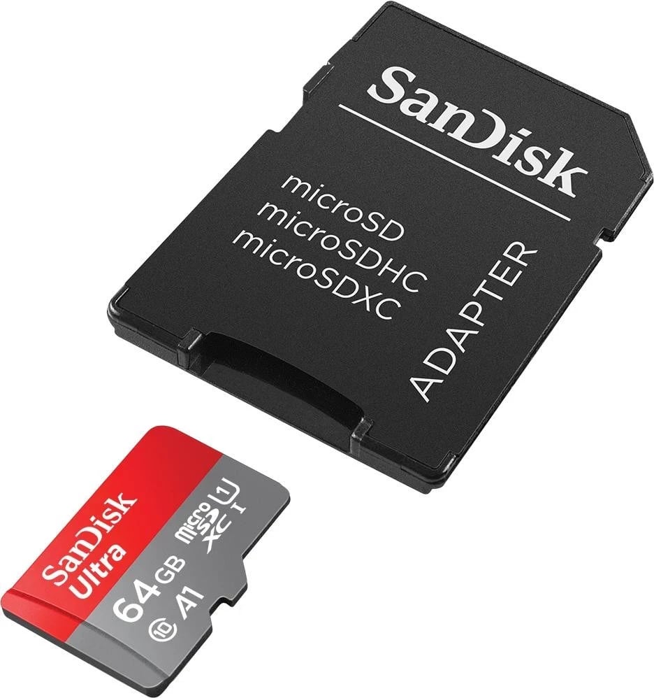 Kartë memorie SanDisk Ultra microSDXC,  64GB, 140MB/s A1 UHS-I + përshtatës