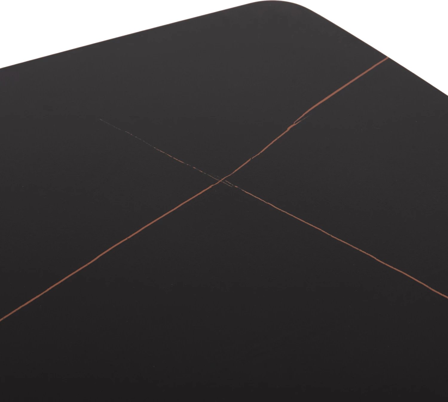 Tavolinë ngrënieje RAVEN, sipërfaqe qeramike, pamje mermeri të zi, 160x80x74cm