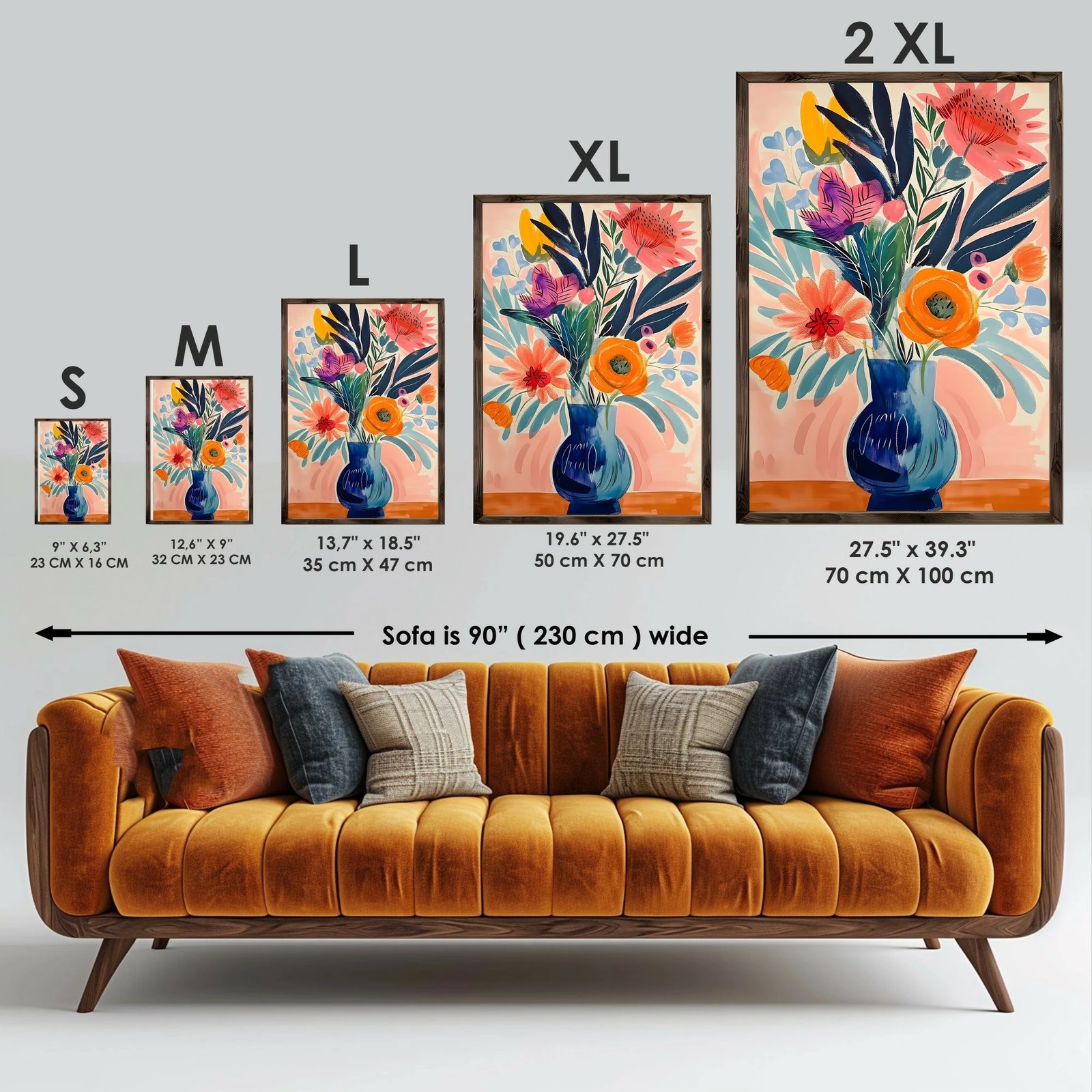 Pikturë dekorative me kornizë MDF, Wallity, GE219-L