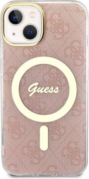 Mbështjellës Guess 4G MagSafe për iPhone 14 Plus 6.7", Rozë Mbështjellës Guess 4G MagSafe për iPhone 14 Plus 6.7", Rozë