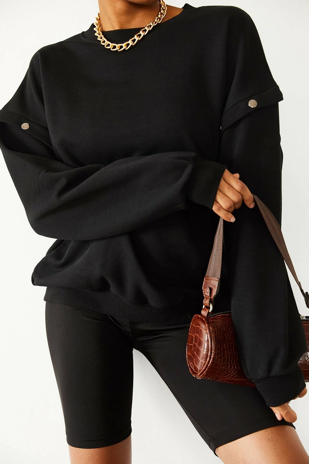 Bluze e zezë për gra, Jumeon X5024