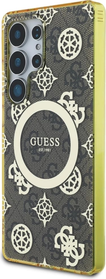 Mbështjellës Guess për Samsung Galaxy S25 Ultra, MagSafe, Peony Pattern, Kafe Mbështjellës Guess për Samsung Galaxy S25 Ultra, MagSafe, Peony Pattern, Kafe