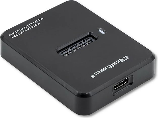 Stacion dokimi për SSD M.2 Qoltec 50313, USB 3.1, i zi