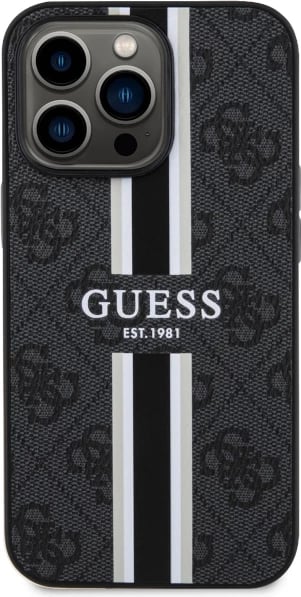 Mbështjellës Guess GUHMP13LP4RPSK për iPhone 13 Pro/13 6.1", hardcase, MagSafe, zi