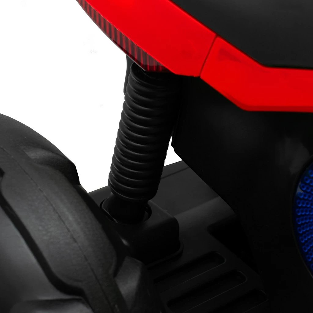 motoçikletë elektrike për fëmijë, BABY MIX, POLICE, 2x6V/24W, bateri 6V/7Ah, shpejtësi 2-4 km/h, e kuqe