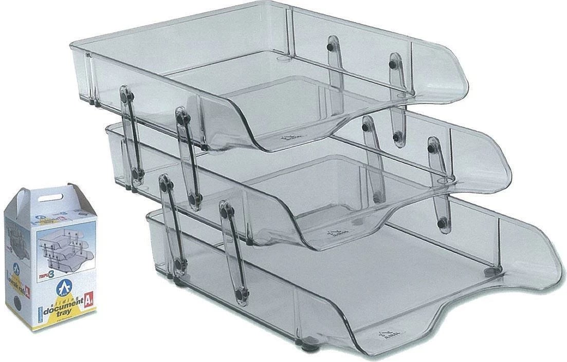 Set 3 Tabaka Dokumentesh ARK, A4, Transparent