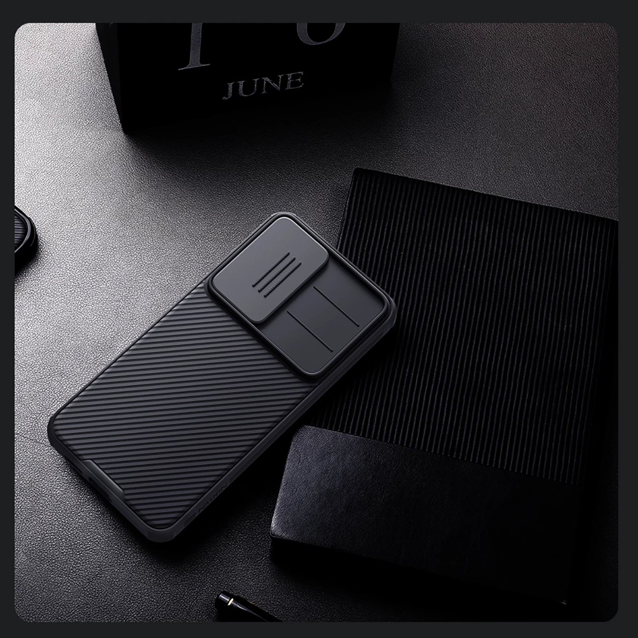 Mbështjellës Nillkin CamShield Pro për Samsung Galaxy S25, me mbulesë kamere, i zi