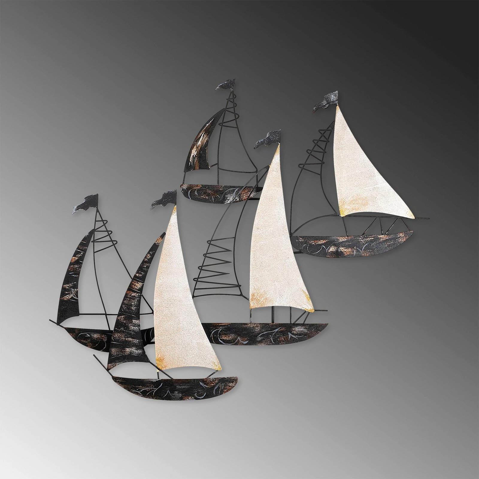 Aksesor dekorativ metalik për mur, Wallity, Kadırga