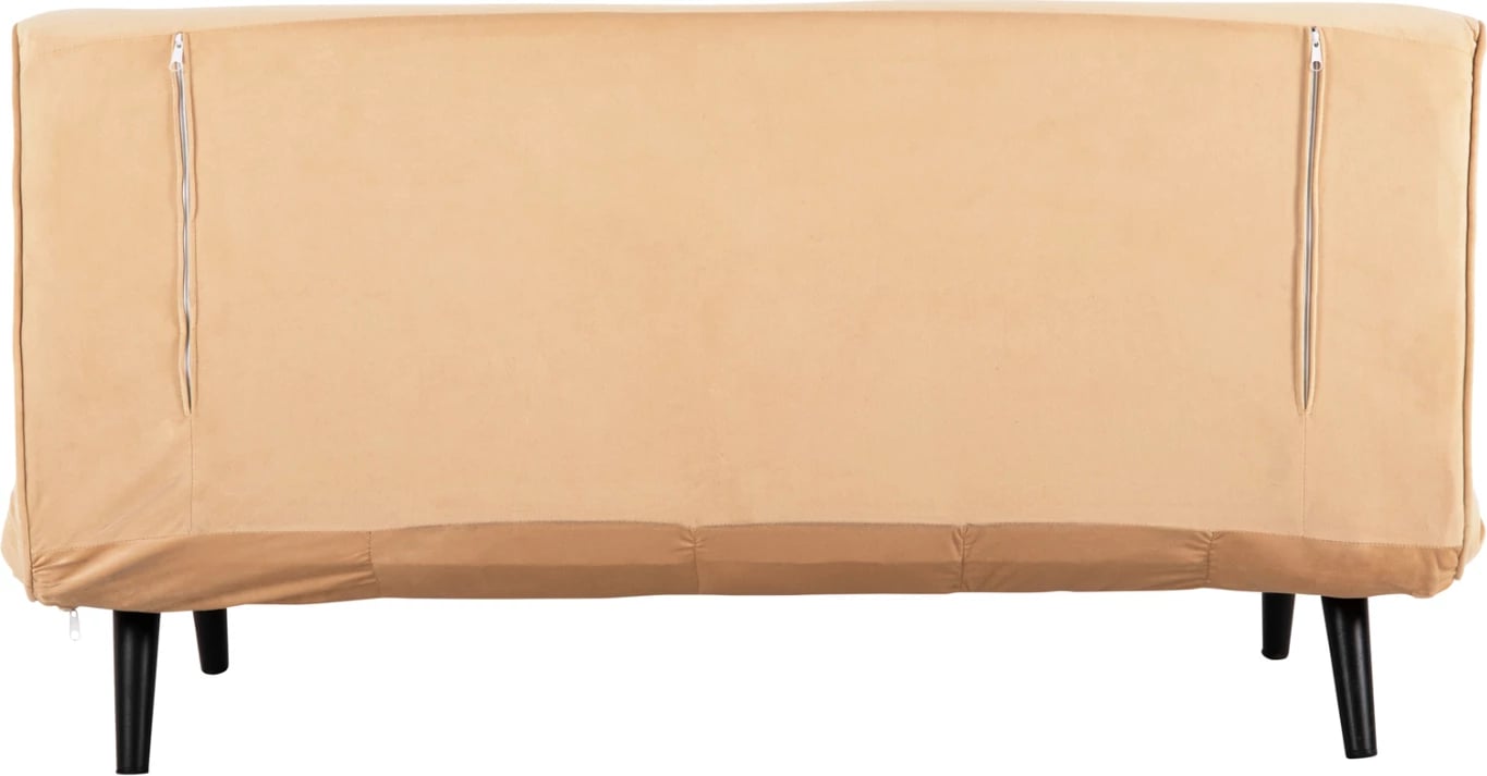 Shtrat divan ASMA FH3077.17, 2-vendësh, kadife, ngjyrë bezhë, 142x96x74H cm