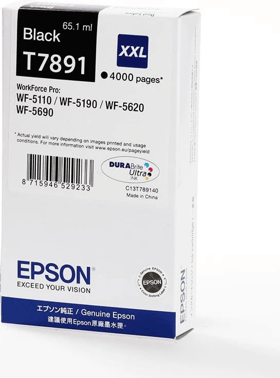 Bojë printeri Epson T7891 / C13T789140 65.1 ml XXL, e zezë