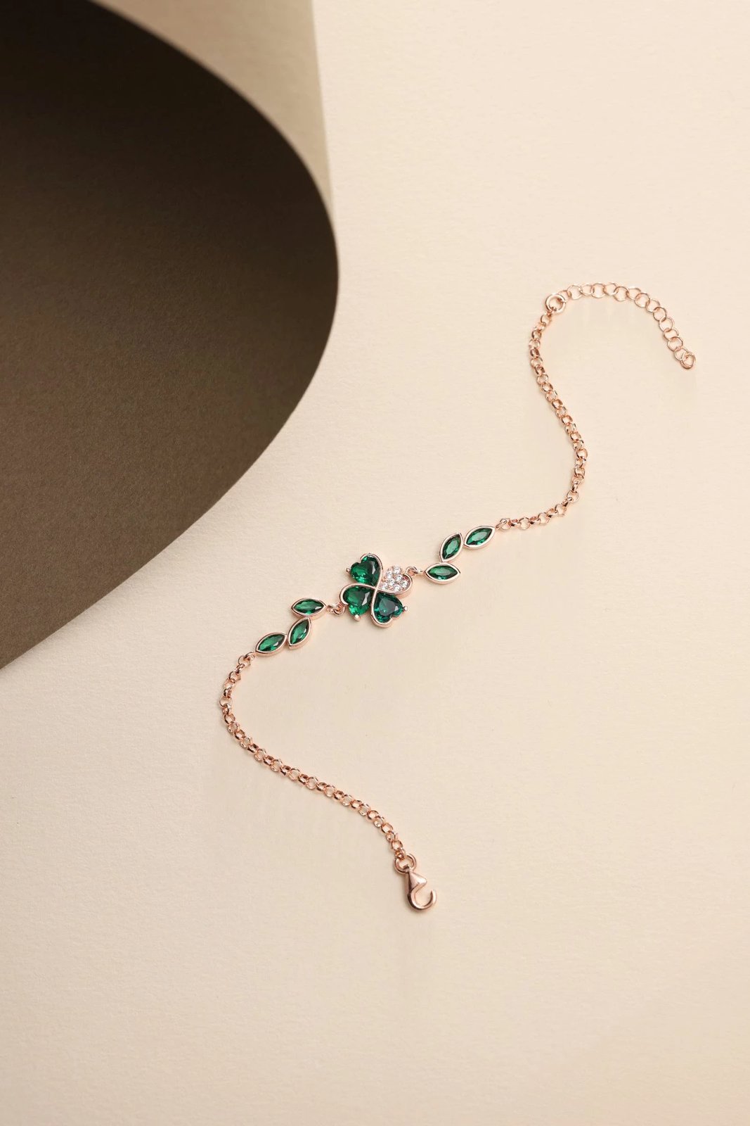 Byzylyk argjendi Jumeon, ngjyrë rozë dhe e gjelbër, NRZ999948