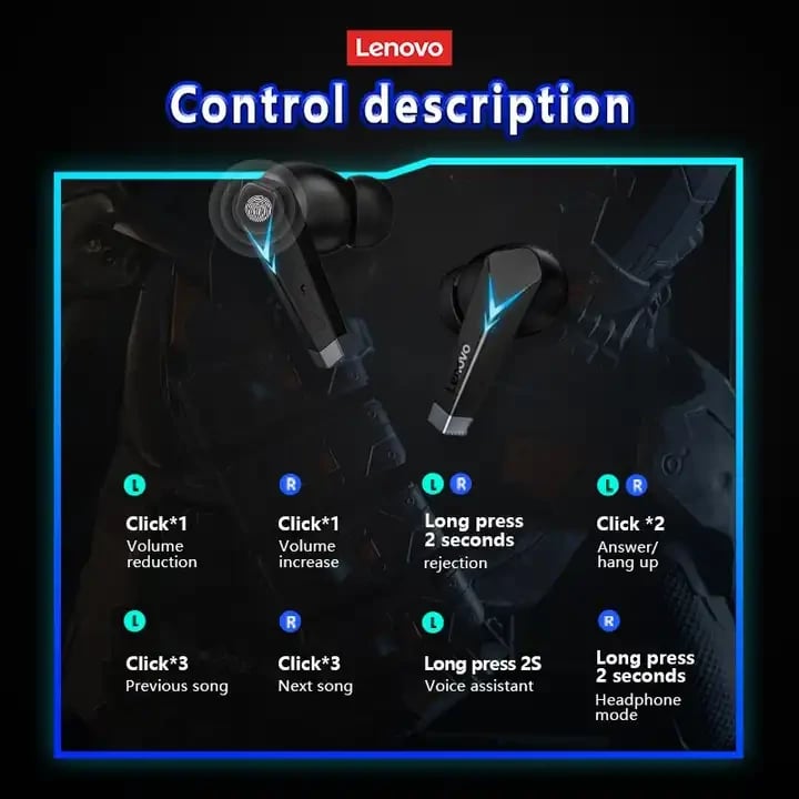 Dëgjuese Lenovo LivePods LP6 , të zeza