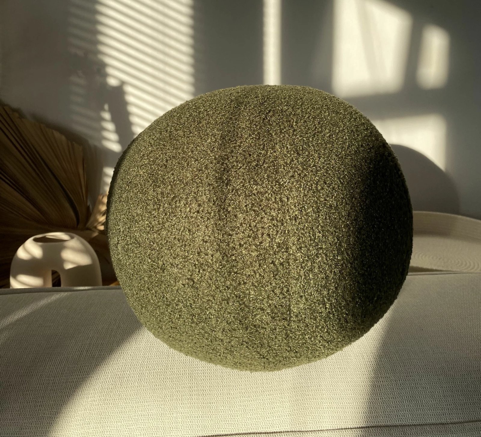 Jastëk dekorativ sferik, Teddy Top 20, ngjyrë kaki