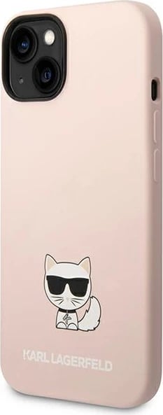 Mbështjellës Karl Lagerfeld Silicone Choupette Body për iPhone 14 Plus 6.7", Rozë
