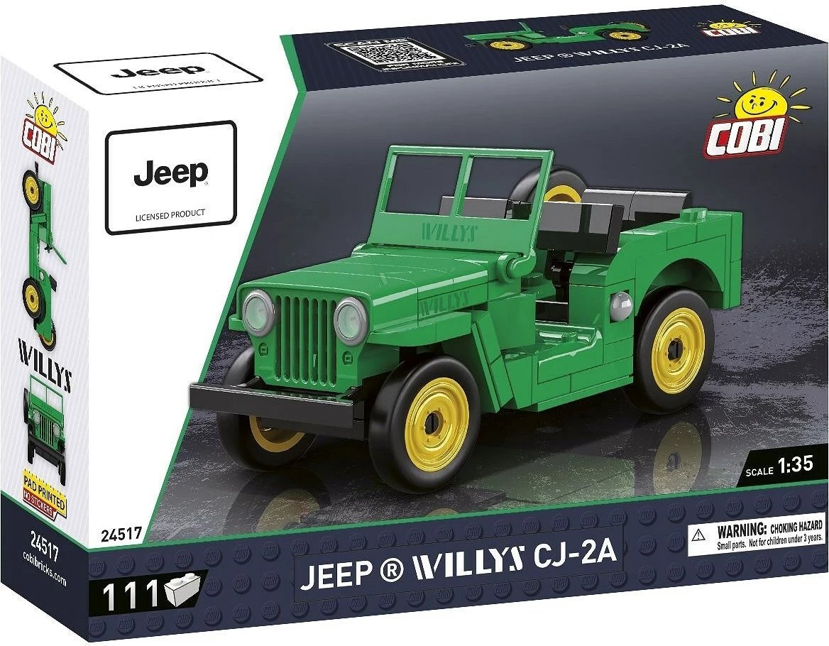 Set blloqesh ndërtimi COBI Jeep Willys CJ-2A, 111 pjesë, e gjelbër