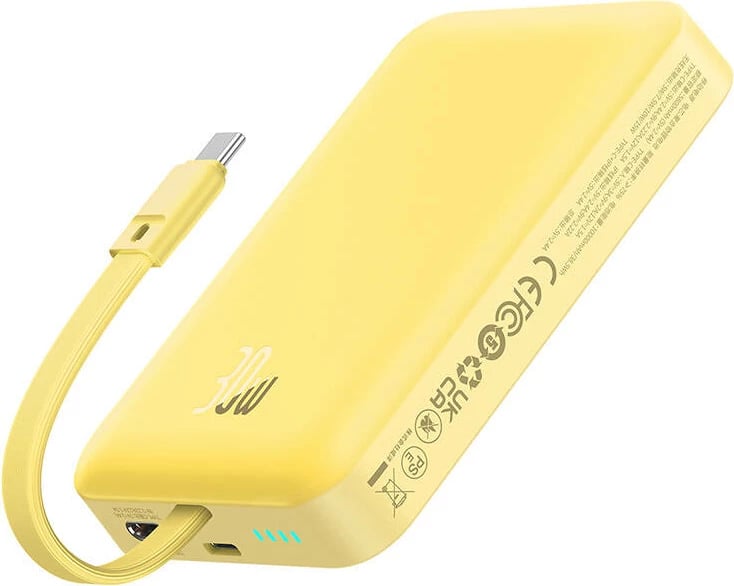 Powerbank Baseus Magnetic Mini 10000mAh 30W MagSafe, verdhë