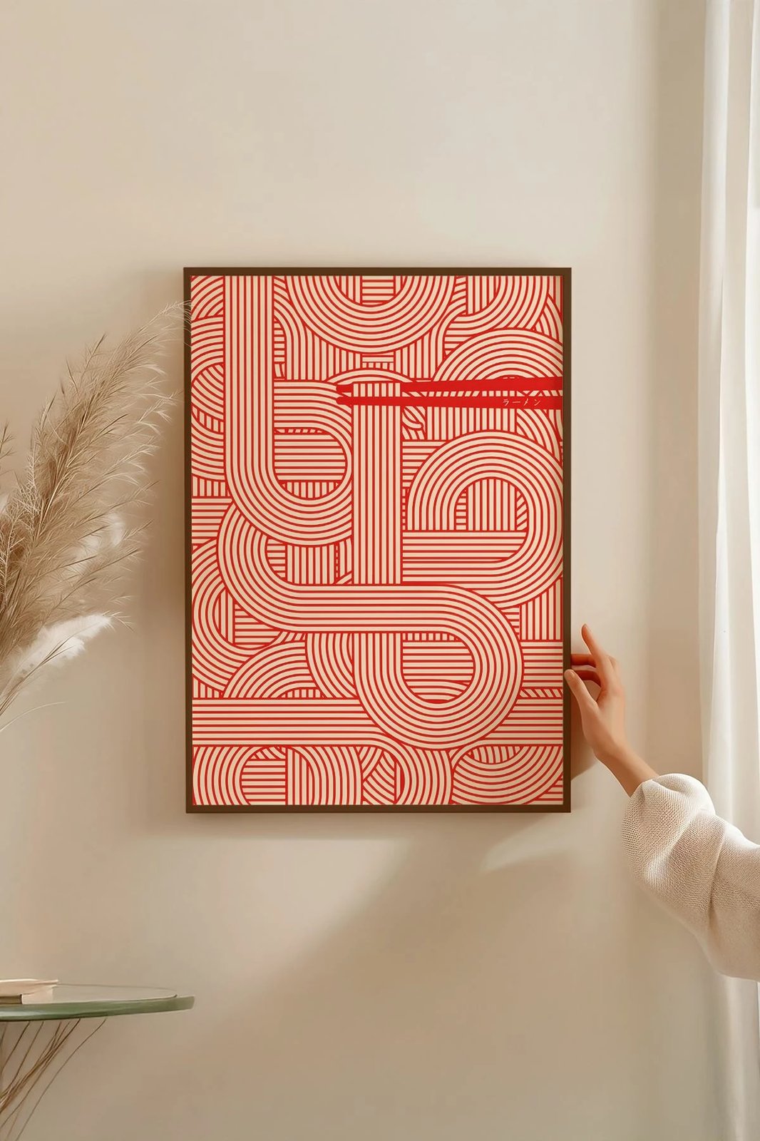 Pikturë dekorative me kornizë, shumëngjyrëshe, Lmnmdlkahve13, 33x48cm