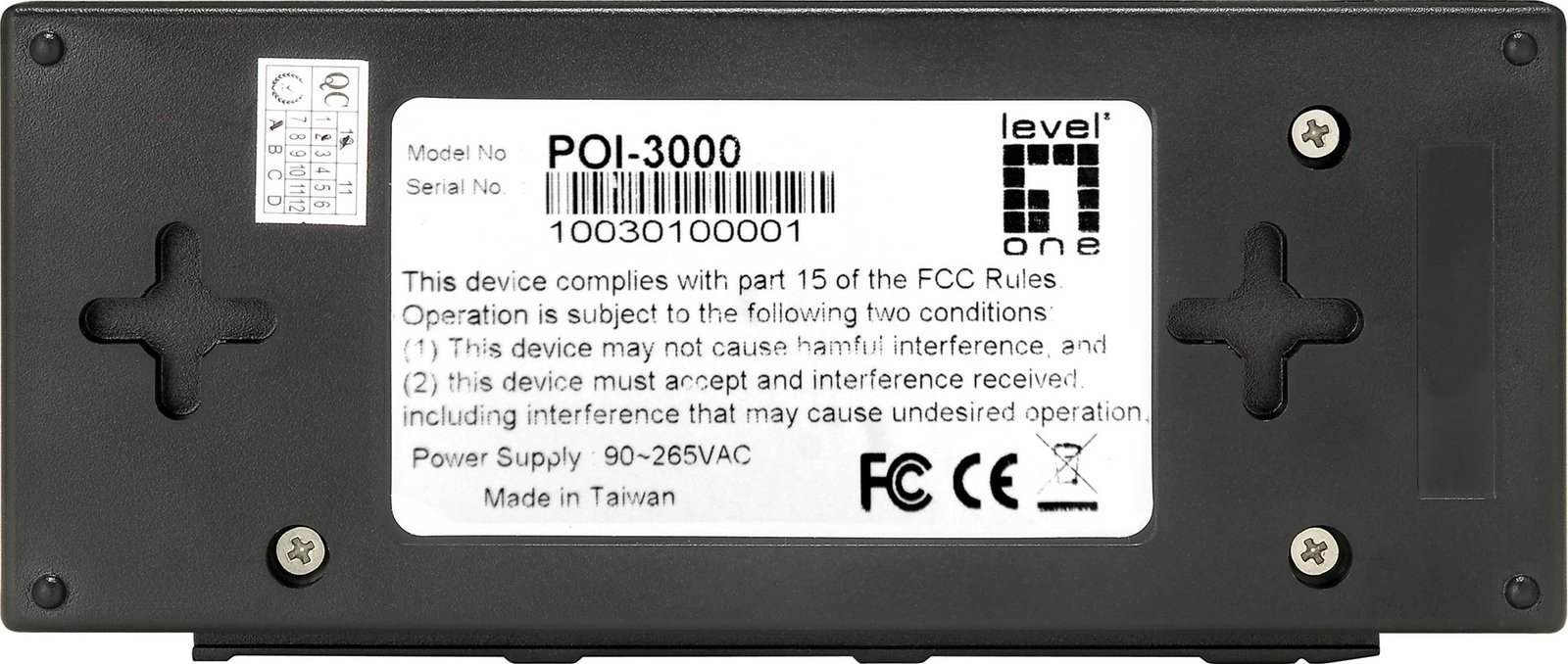 PoE Injector LevelOne POI-3000, 30W, Gigabit Ethernet, i zi