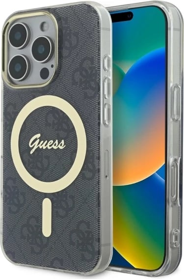 Mbështjellës Guess IML 4G MagSafe për iPhone 16 Pro, Zi Mbështjellës Guess IML 4G MagSafe për iPhone 16 Pro, Zi