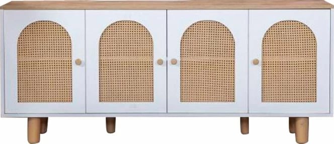 Konsol Skye Decor, bohem, e bardhë dhe lis