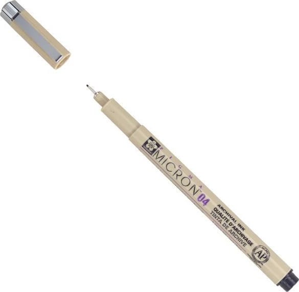 Markerë TALENS Sakura Pigma Micron 04, 0.4 mm, i zi