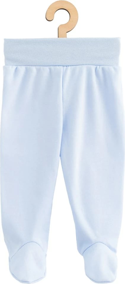 Pantallona me këmbë foshnjeje, New Baby, Classic II, 100% pambuk, madhësia 56 (0-3m), blu