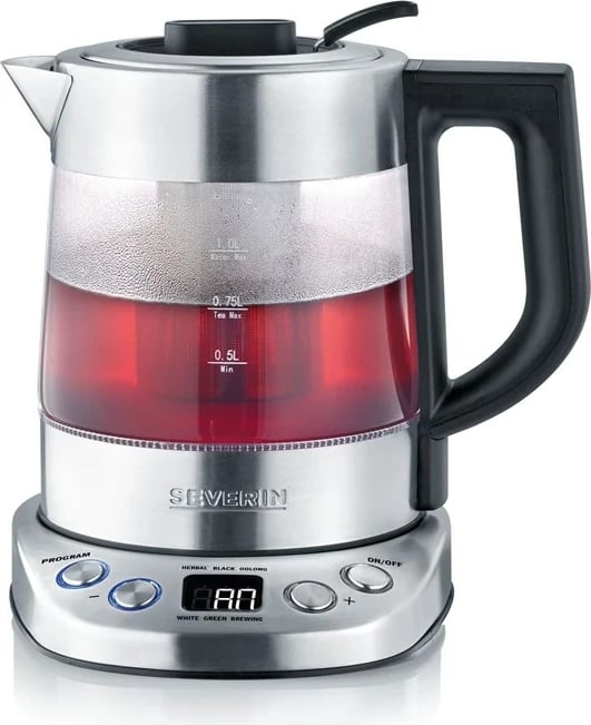 Ibrik elektrik Severin WK 3473, 1L, 2200W, çelik inox, xham transparent