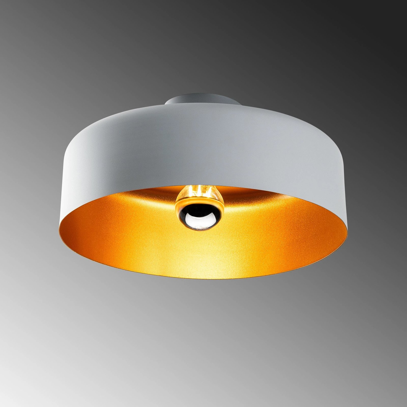 Llambë tavani Opviq, Vesta - 15076, metalike, ngjyrë gri, 35x35x18cm Llambë tavani Opviq, Vesta - 15076, metalike, ngjyrë gri, 35x35x18cm