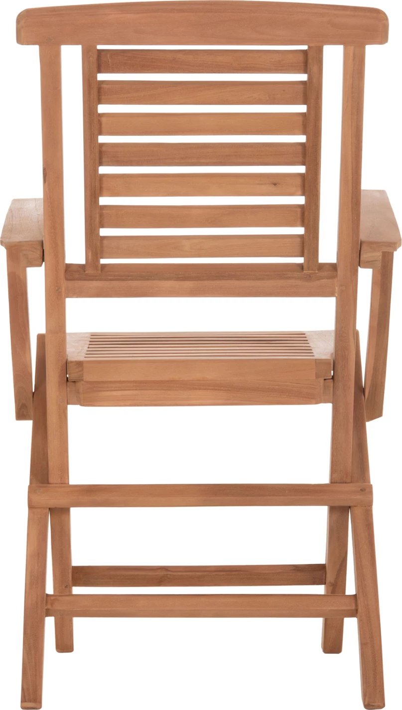 Karrige palosëse për ngrënie jashtë, dru tik, CRANDER FH6377, set prej 2 copë, 53x63x90cm