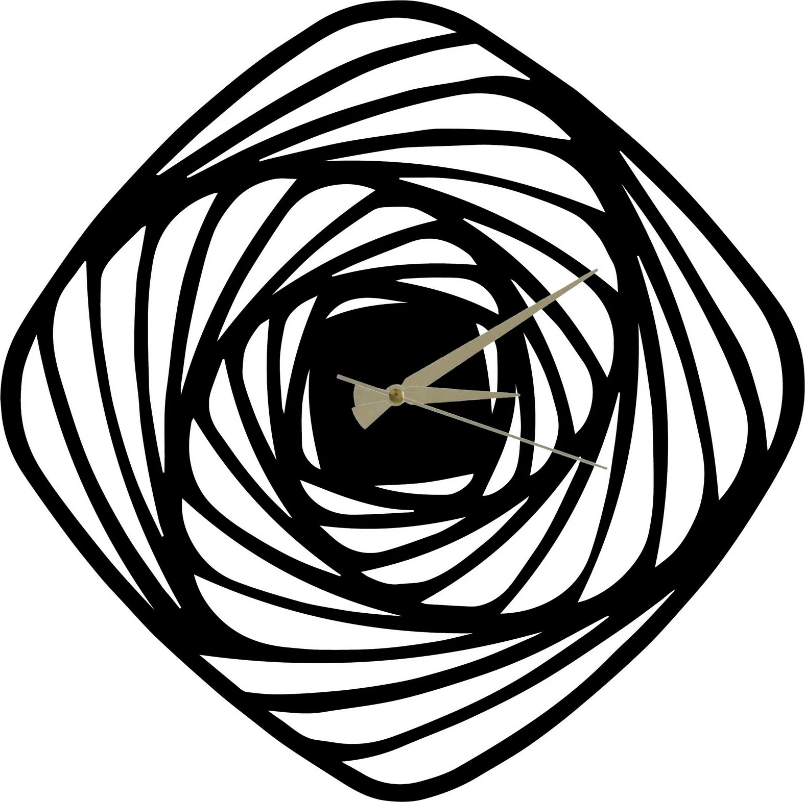 Orë muri dekorative metalike Wallity, Girdap, e zezë, 50x50cm