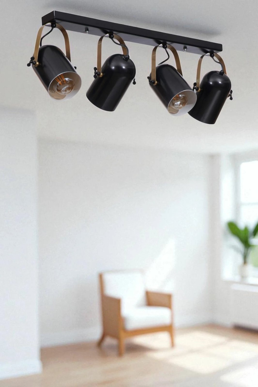 Kandil tavani Opviq, i zi dhe ari, 8995-6