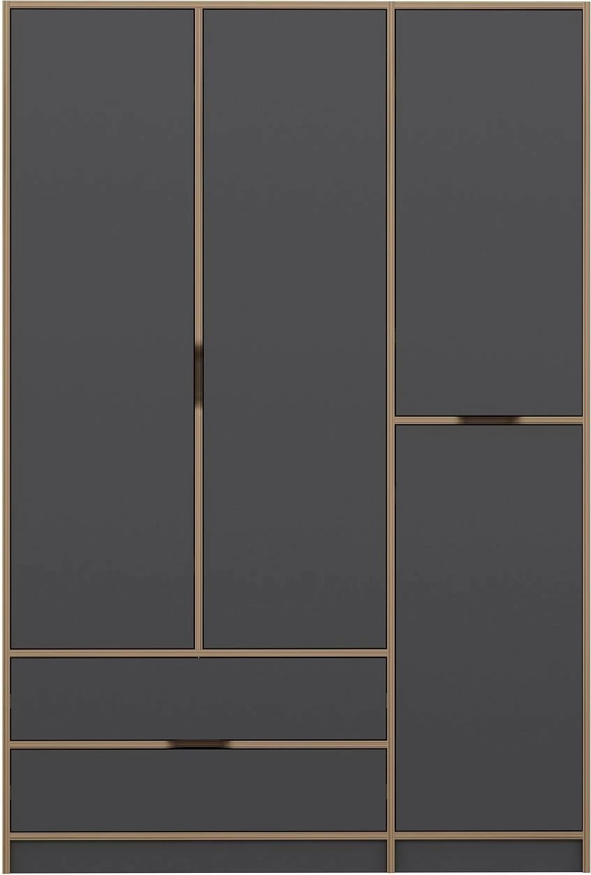 Dollap Hanah Home, Elina, anthracite-dore, 140x208x52cm