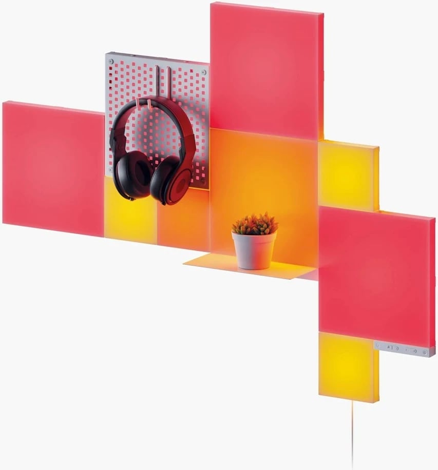 Panel LED Nanoleaf N8100K02-10CB, katror, set prej 10 copë