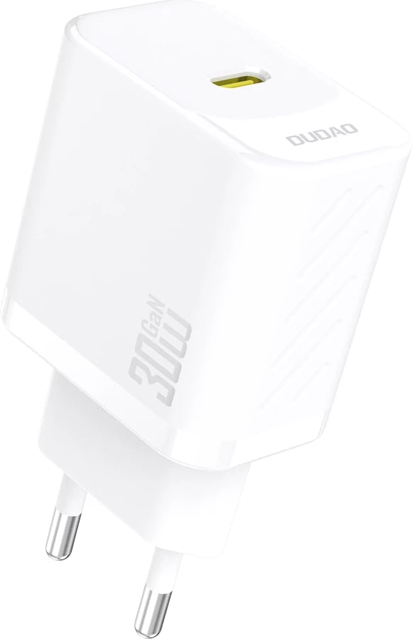 Karikues muri Dudao A27P, 30W, GaN, USB-C, i bardhë