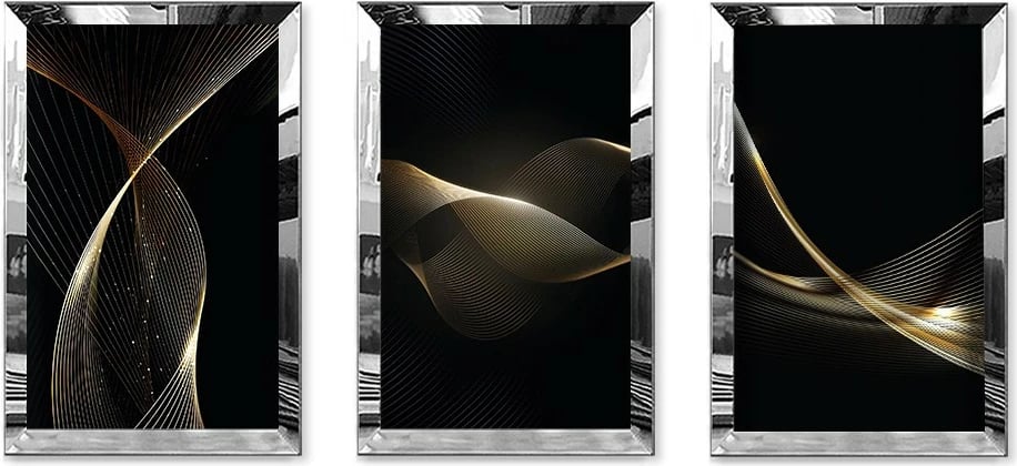 Pikturë dekorative MDF-Plexiglass (3 copë), Wallity, Huhu405, 30x40cm