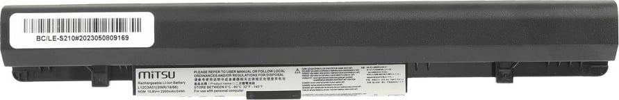Bateri Mitsu për Lenovo IdeaPad S210/S215/S210 Touch, 2200 mAh, 10.8V, 3 qeliza, e zezë