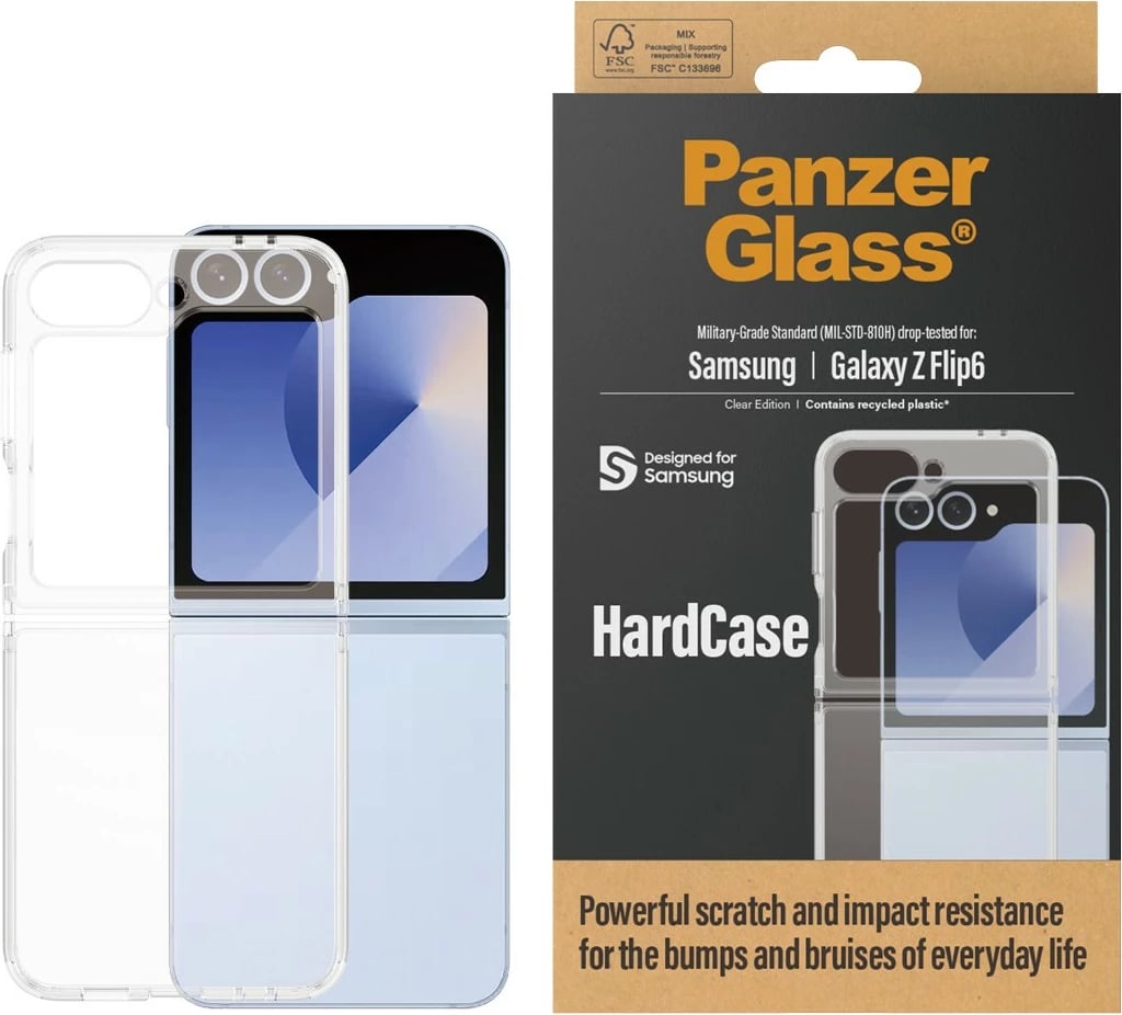 Mbështjellës PanzerGlass Hardcase Samsung Galaxy Z Flip 6, transparent