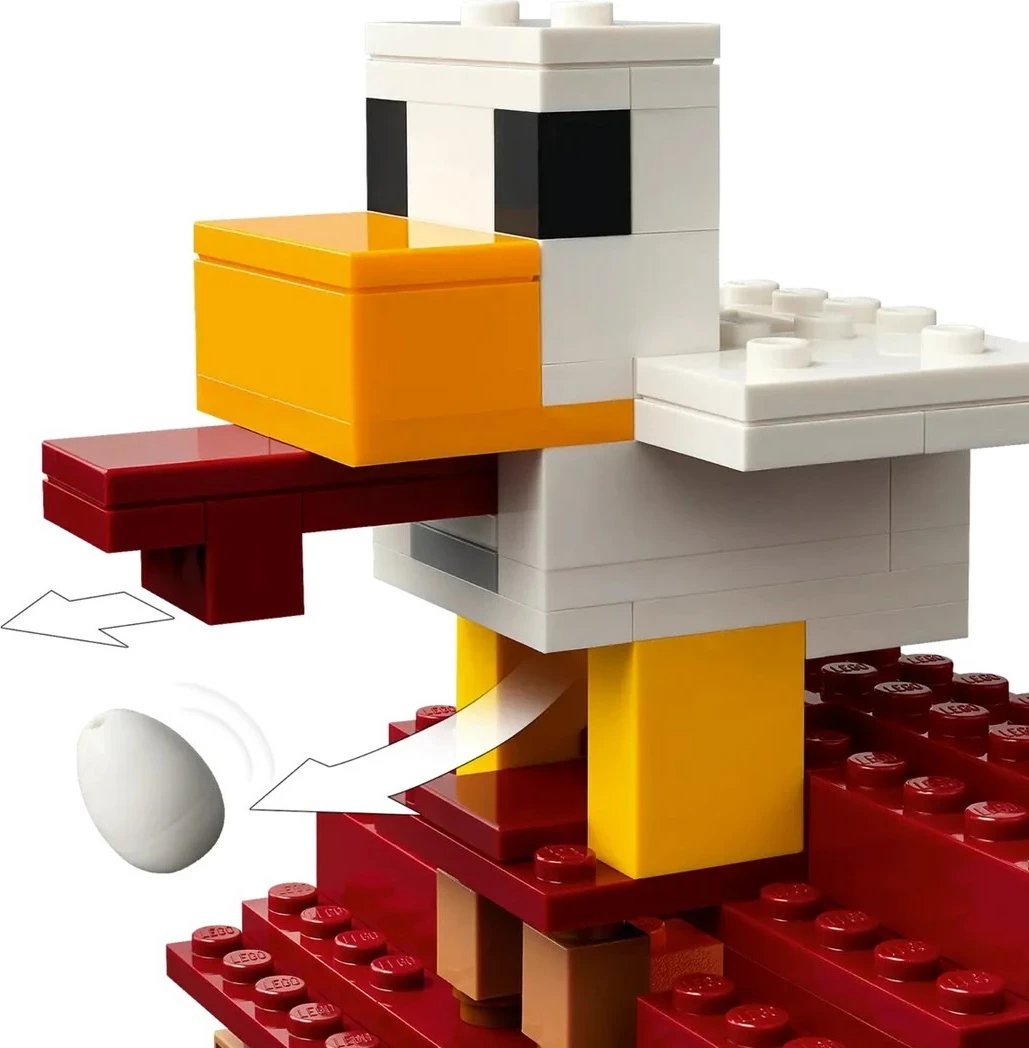 Set LEGO Minecraft 21273, The Ghast Balloon Village Attack