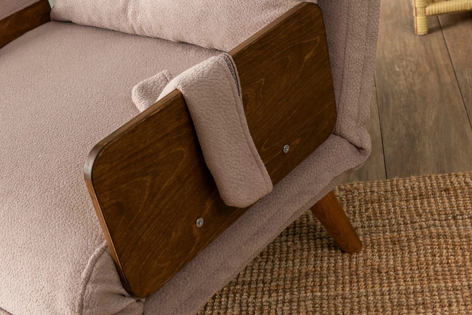 Krevati-karrige një vendi, Cosmo Single, ngjyrë mink, Atelier del Sofa