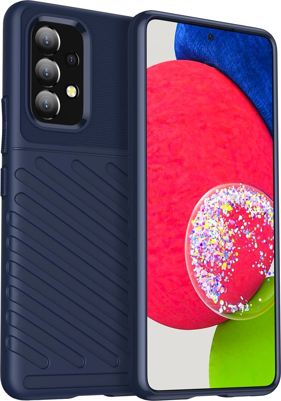 Mbështjellës Hurtel Thunder Case për Samsung Galaxy A53 5G, kaltër