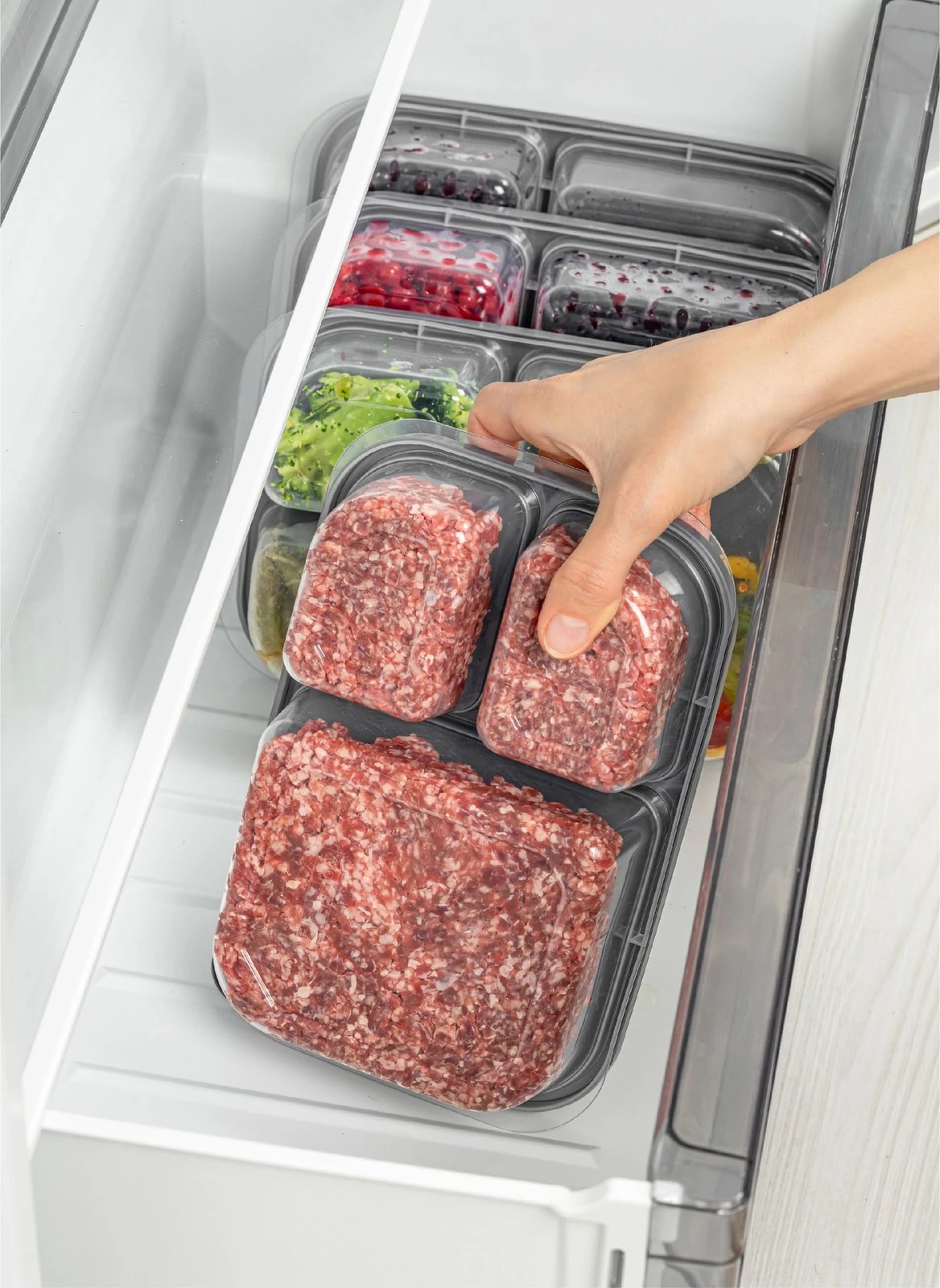 Set kuti plastike për organizim, anthracite, 4 copë