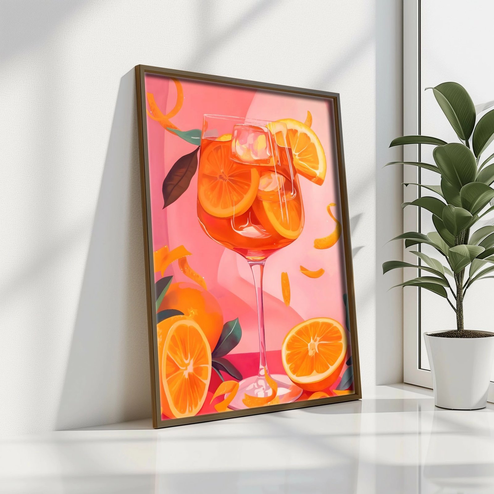 Pikturë dekorative me kornizë MDF, shumëngjyrëshe, Wallity, GE252-L